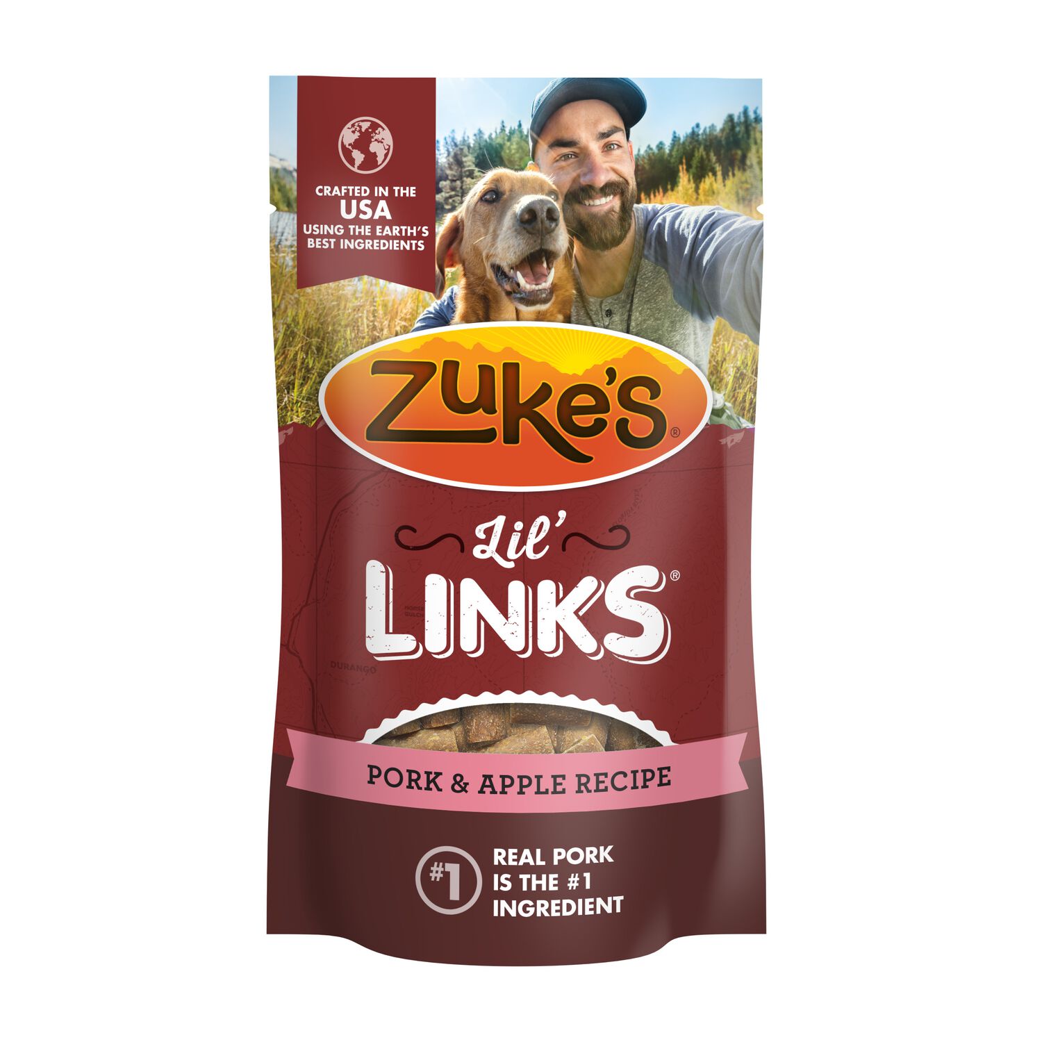 Zuke&rsquo;S Lil&rsquo; Links Pork & Apple Sausage Flavor Chewy Dog Treats, 3-Oz.