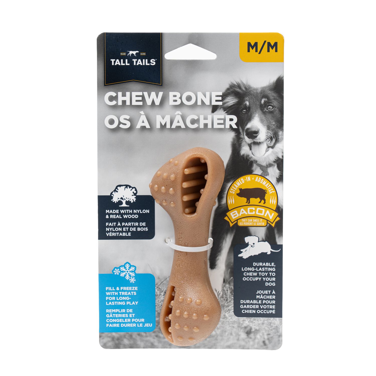 Tall Tails Treat-Fill Chew Bone Dog Toy, 7-Inch