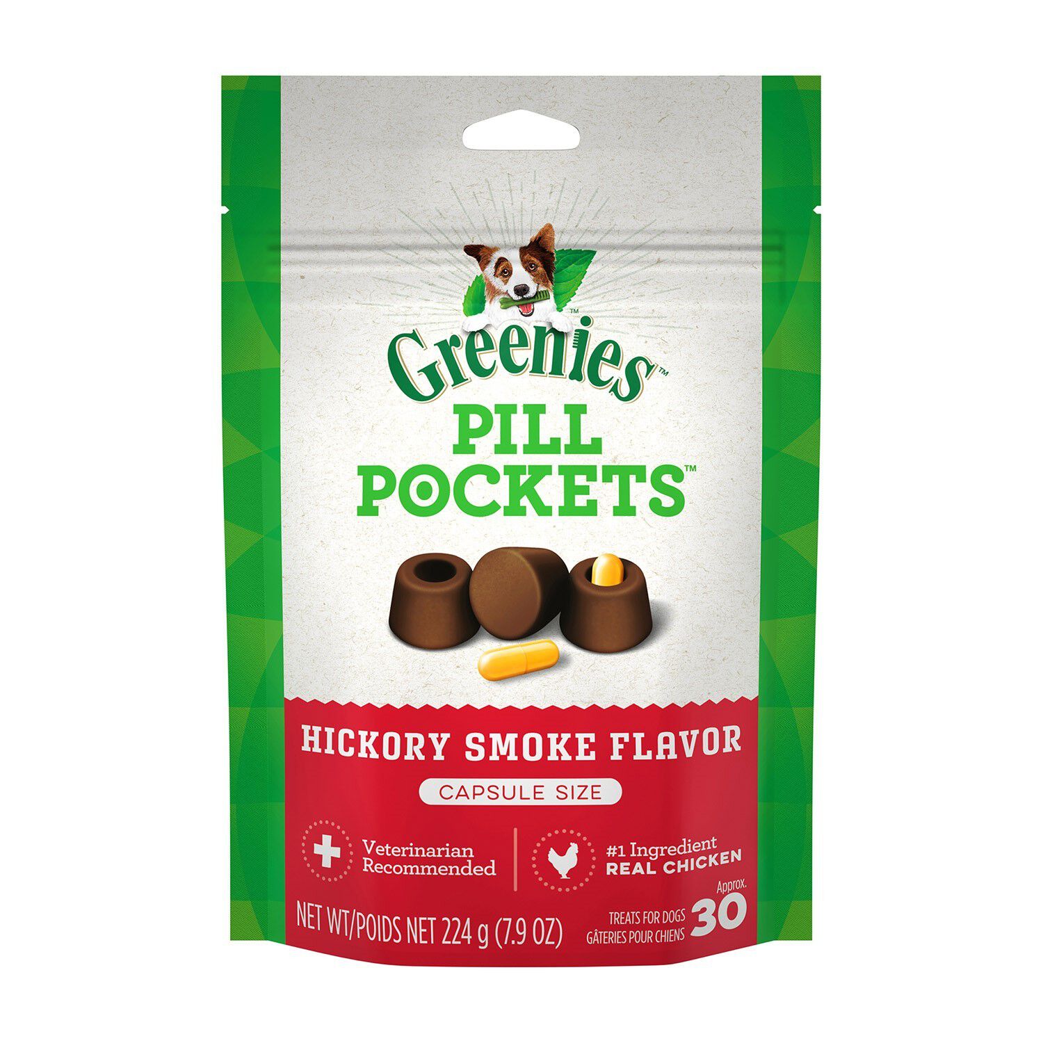 Pill Pockets Hickory Smoke Flavor Capsules Dog Treat