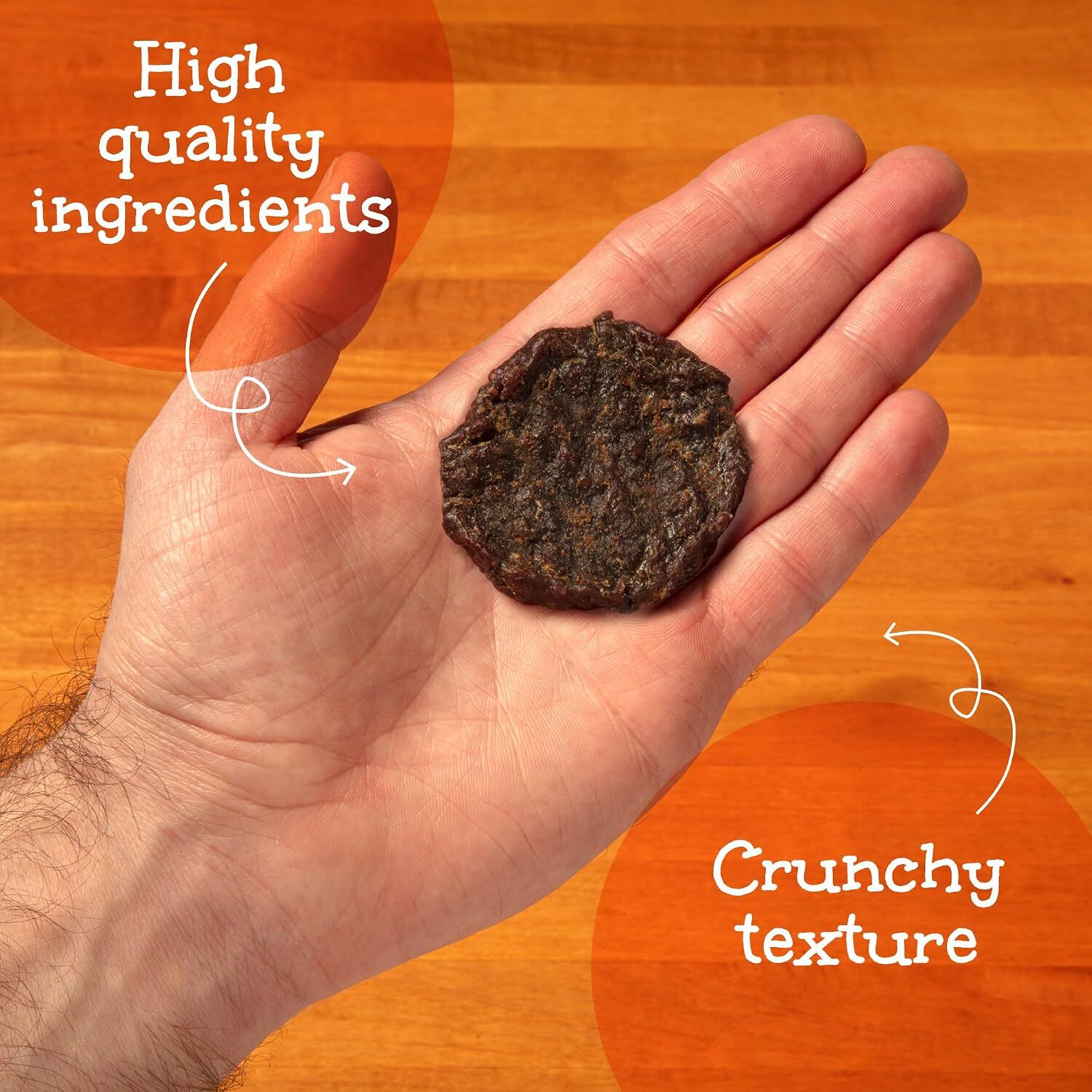 Happy Howie's Beef Burger Crunchy Dog Treat, 2", 1 Each