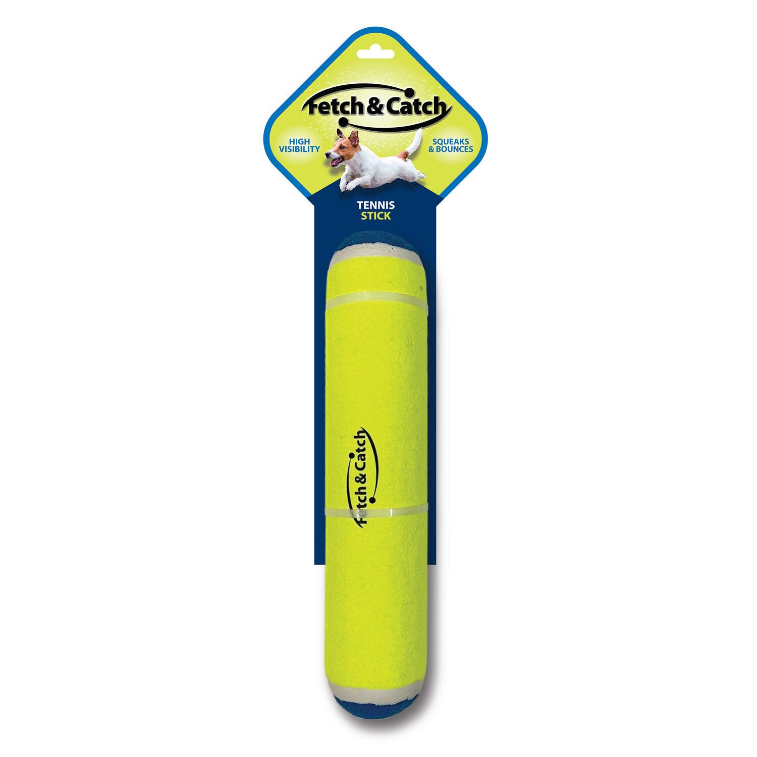 Fetch & Catch Tennis Stick Squeaky Fetch Dog Toy