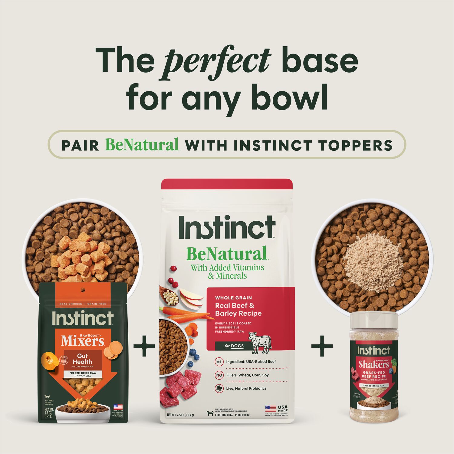 Instinct Be Natural Beef & Barley Recipe Dry Dog Food, 4.5-Lb Bag