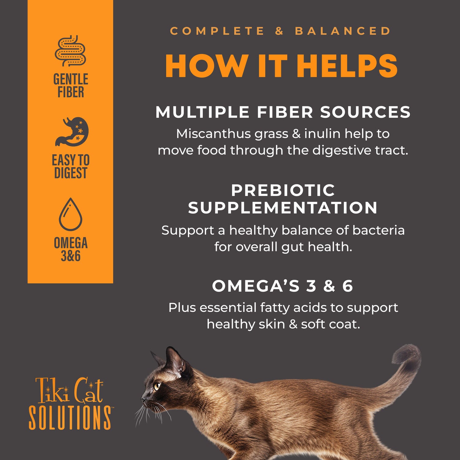 Tiki Cat Solutions Dry Cat Food, Digestion, Lamb & Egg Recipe, 2.8-Lb Bag