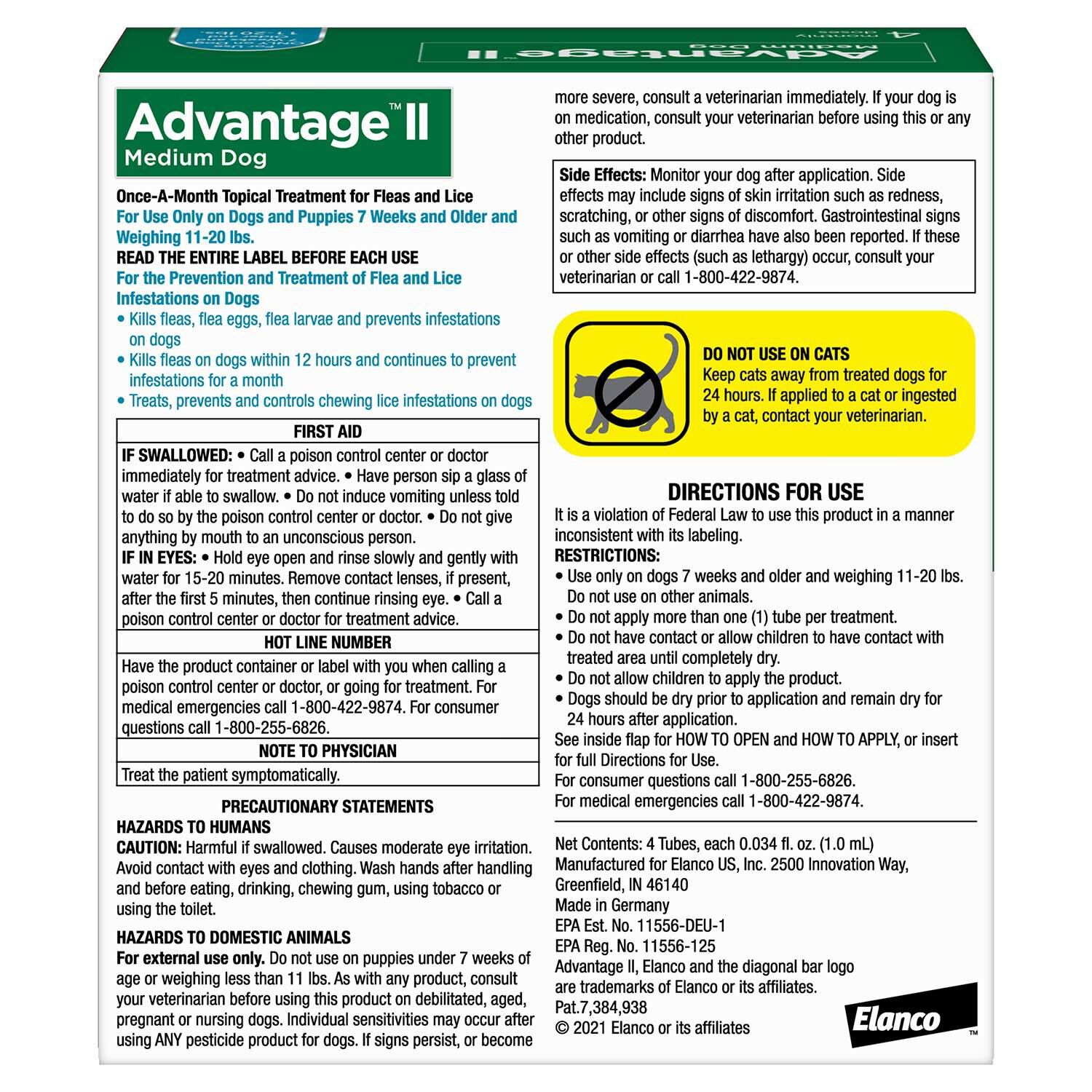 Advantage Ii Flea Treatment For Dogs, Over 55-Lbs 6-Pack = 6 Months Of Protection