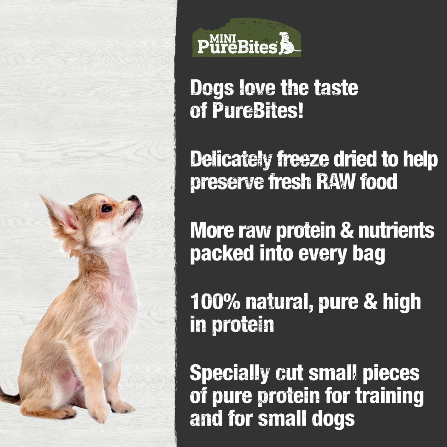 Purebites Mini Freeze-Dried Dog Training Treats, Beef Liver, 9.5-Oz Bag