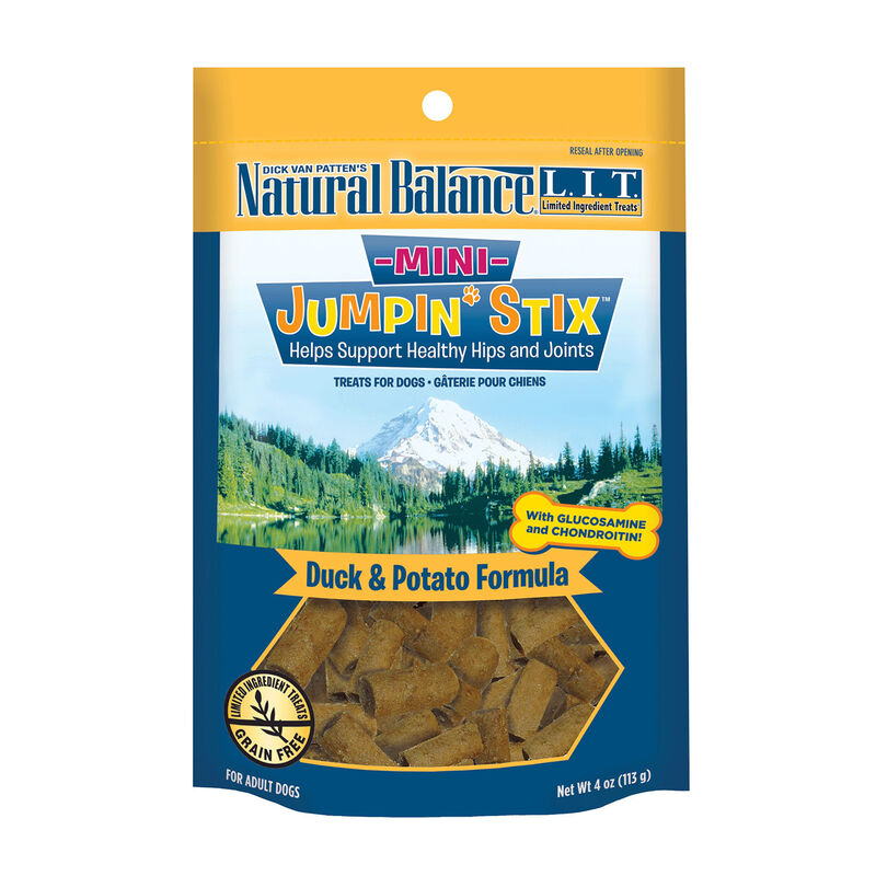 L.I.T. Limited Ingredient Treats Mini Jumpin' Stix Duck & Potato Formula Dog Treats image number 1