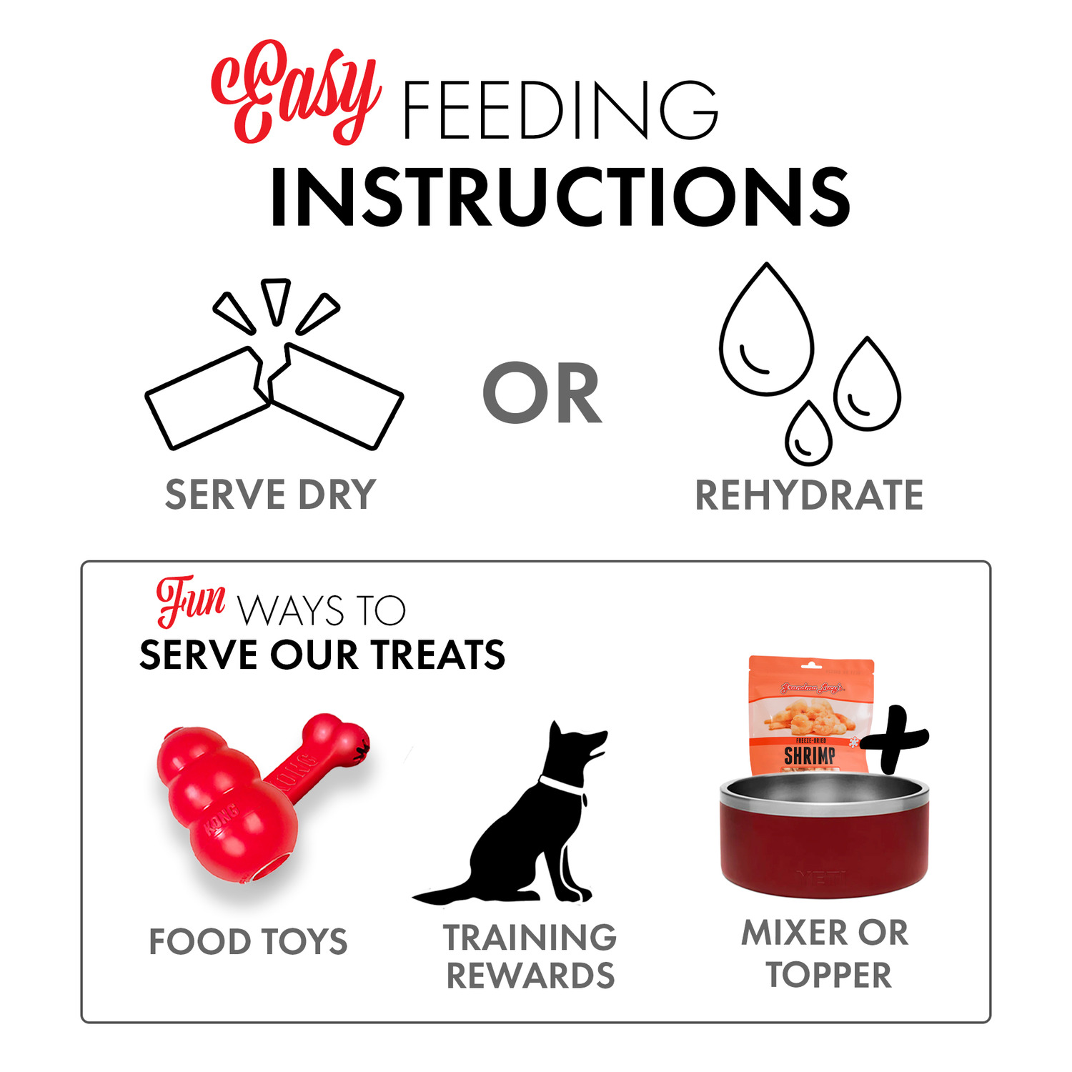 Grandma Lucy's Single-Ingredient Freeze-Dried Dog Treats, Shrimp, 0.65-Oz