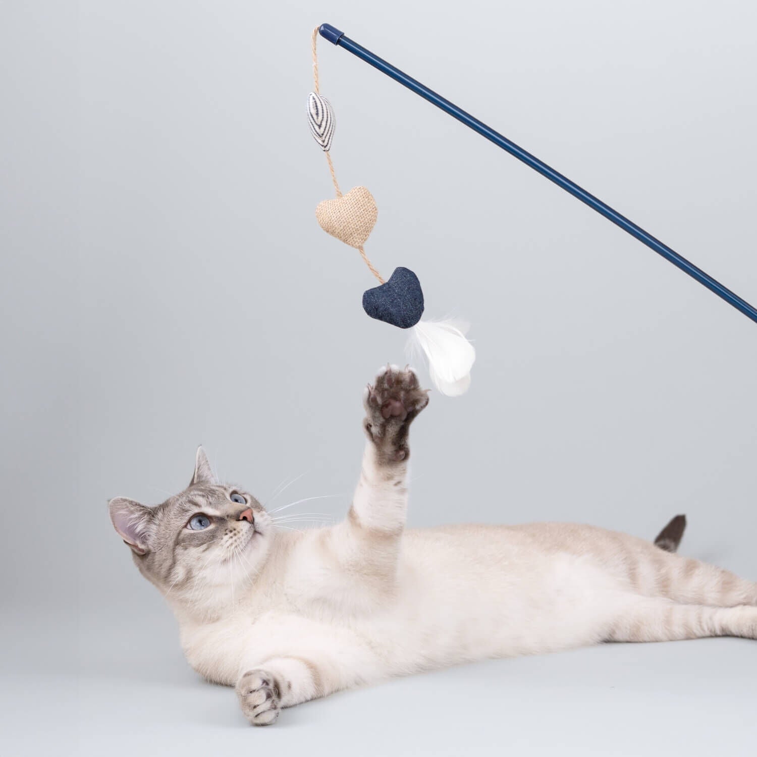 Gap Denim Hearts Teaser With Wand Cat Toy