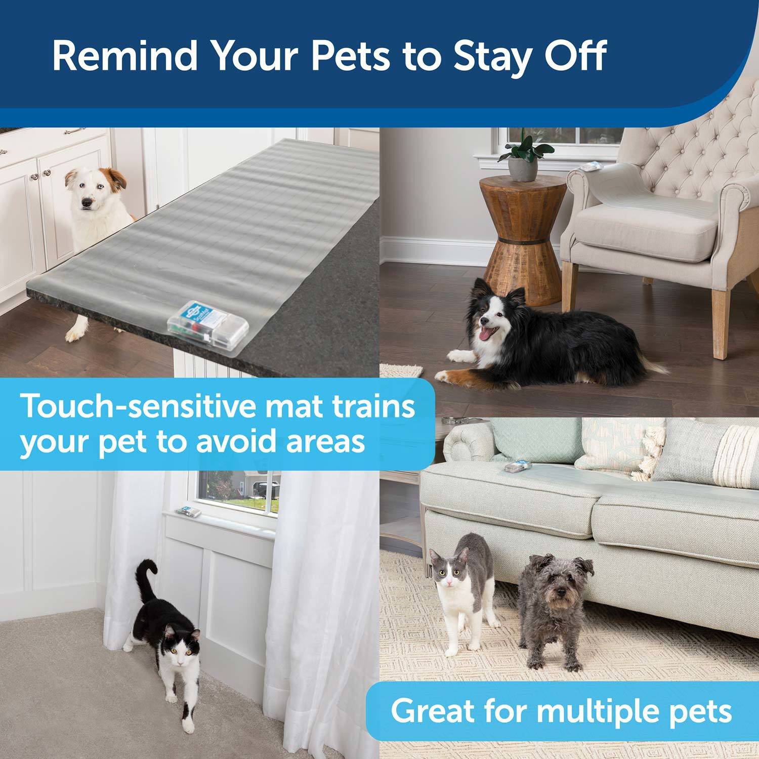 Petsafe Scatmat Indoor Pet Training Mat For Dogs & Cats, 12 X 60 In