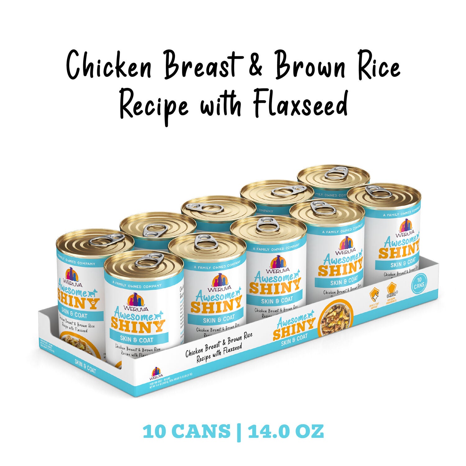 Weruva Awesome Shiny Chicken Breast And Brown Rice Recipe With Flaxseed Wet Dog Food, 6-Oz