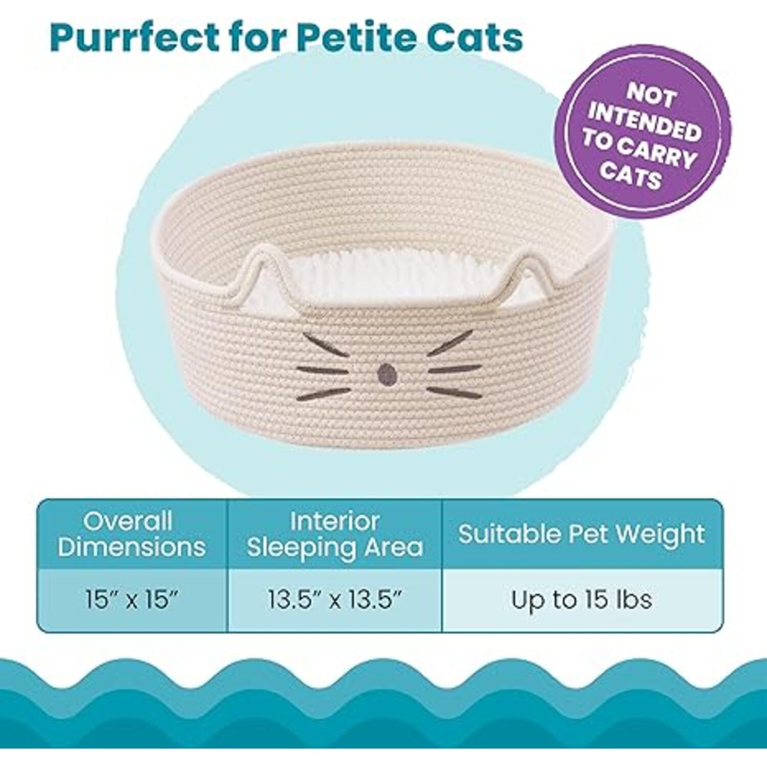 Catstages Bed & Basket Retreat Cat Bed, White, 15"
