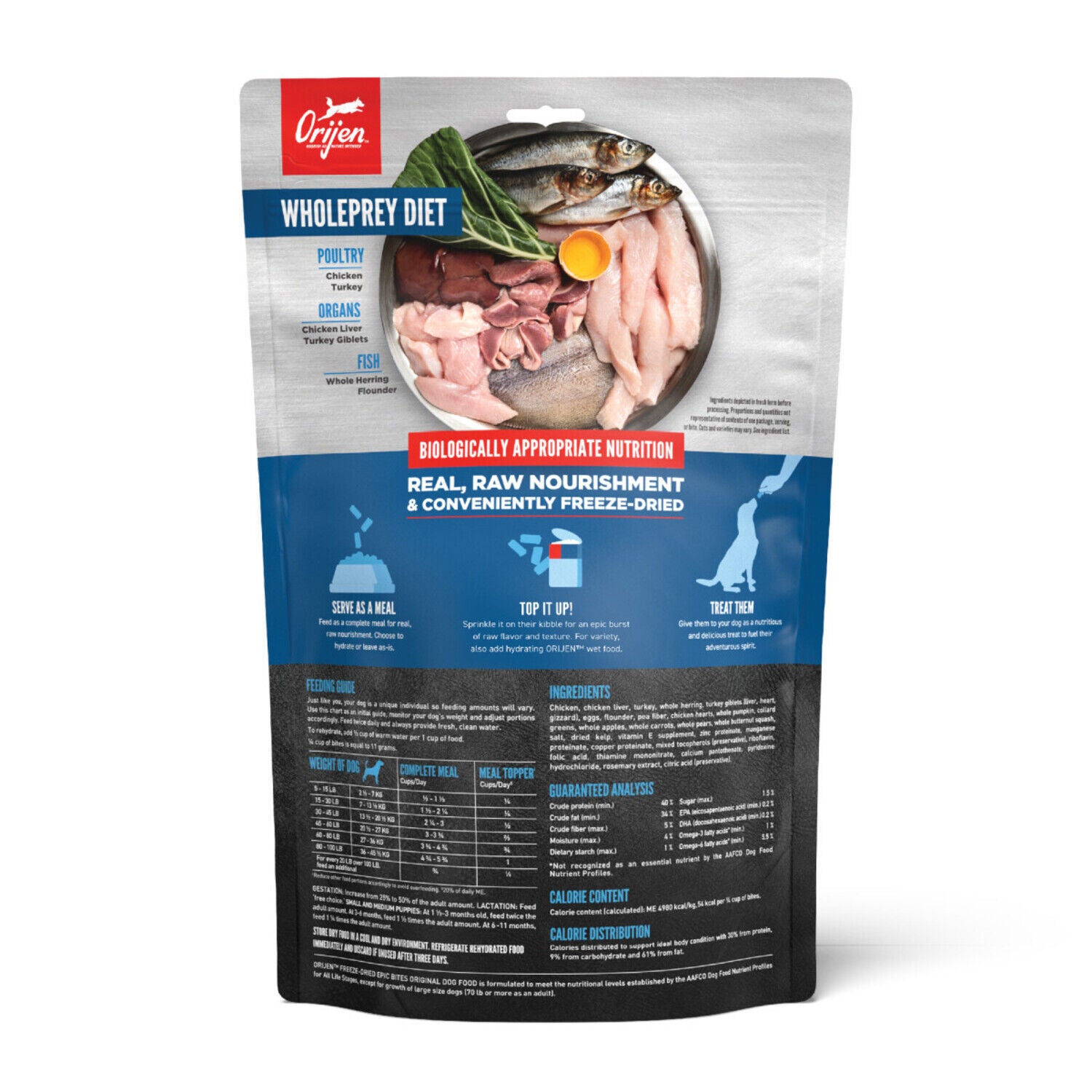 Orijen Epic Bites Freeze-Dried Dog Food, Original Recipe, 6-Oz