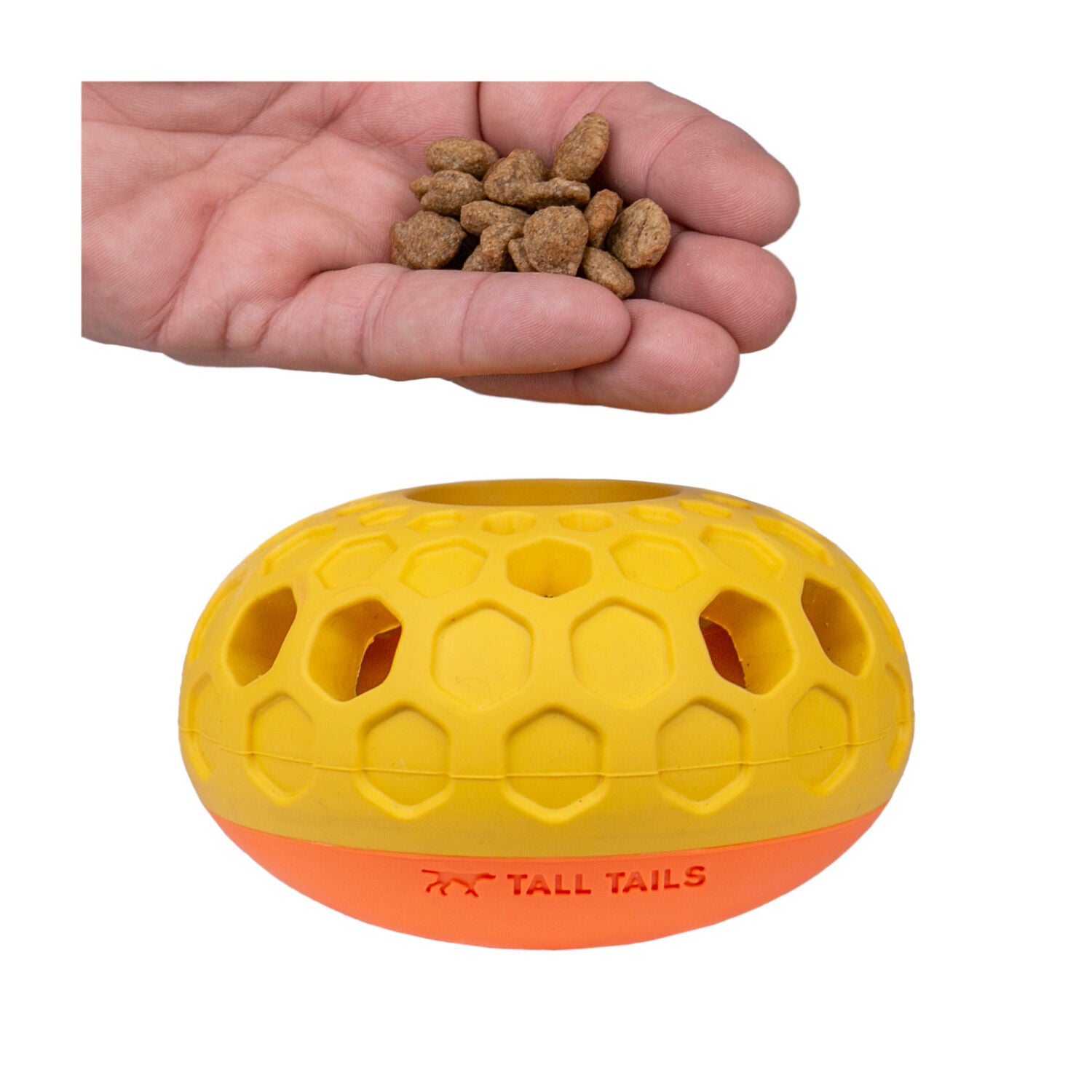 Tall Tails Natural Rubber Bee Hive Interactive Treat Dispensing Dog Toy, 5"