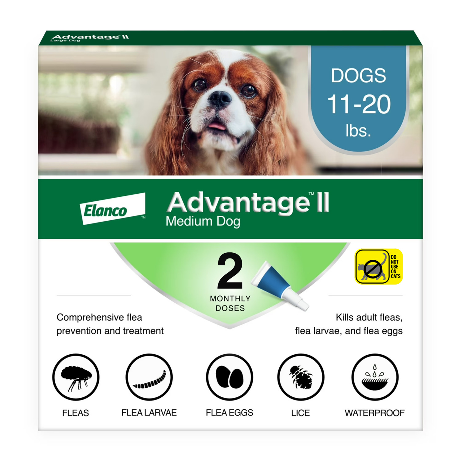 Advantage Ii Flea Treatment For Small Dogs, 3-10-Lbs, 6-Pack = 6 Months Of Protection