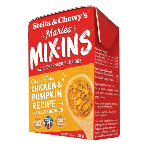 Marie'S Mix Ins Cage Free Chicken & Pumpkin Broth Dog Food