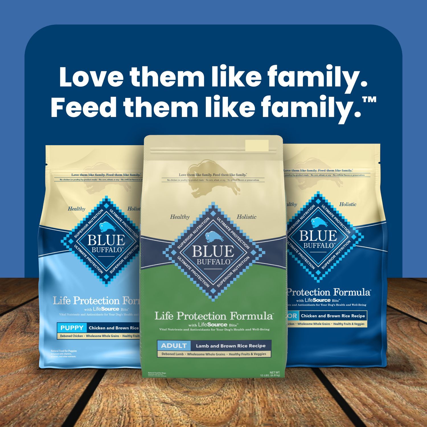 Blue Buffalo Life Protection Lamb & Brown Rice Adult Dog Food, 15-Lb