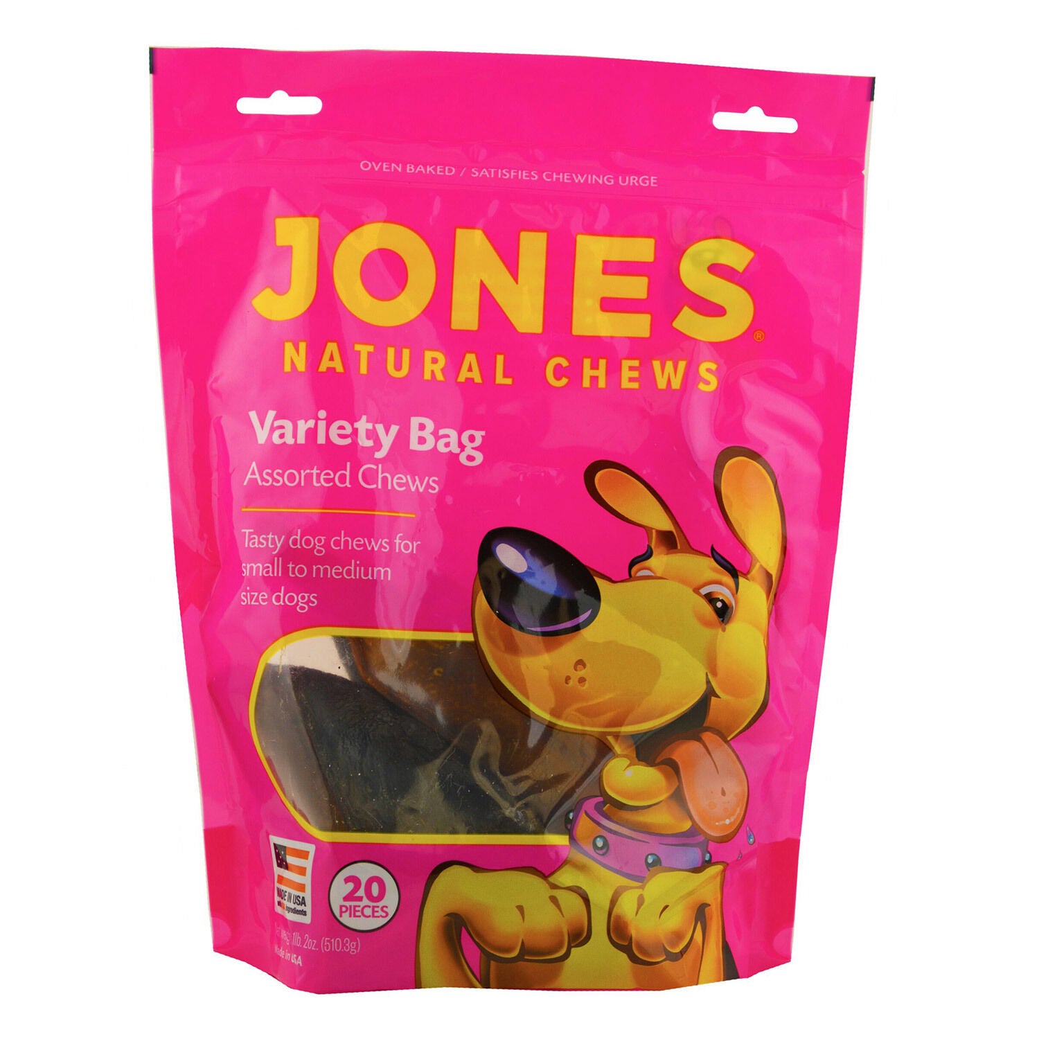 Jones Natural Chews Variety Bag Assorted Chews Dog Treat Pet