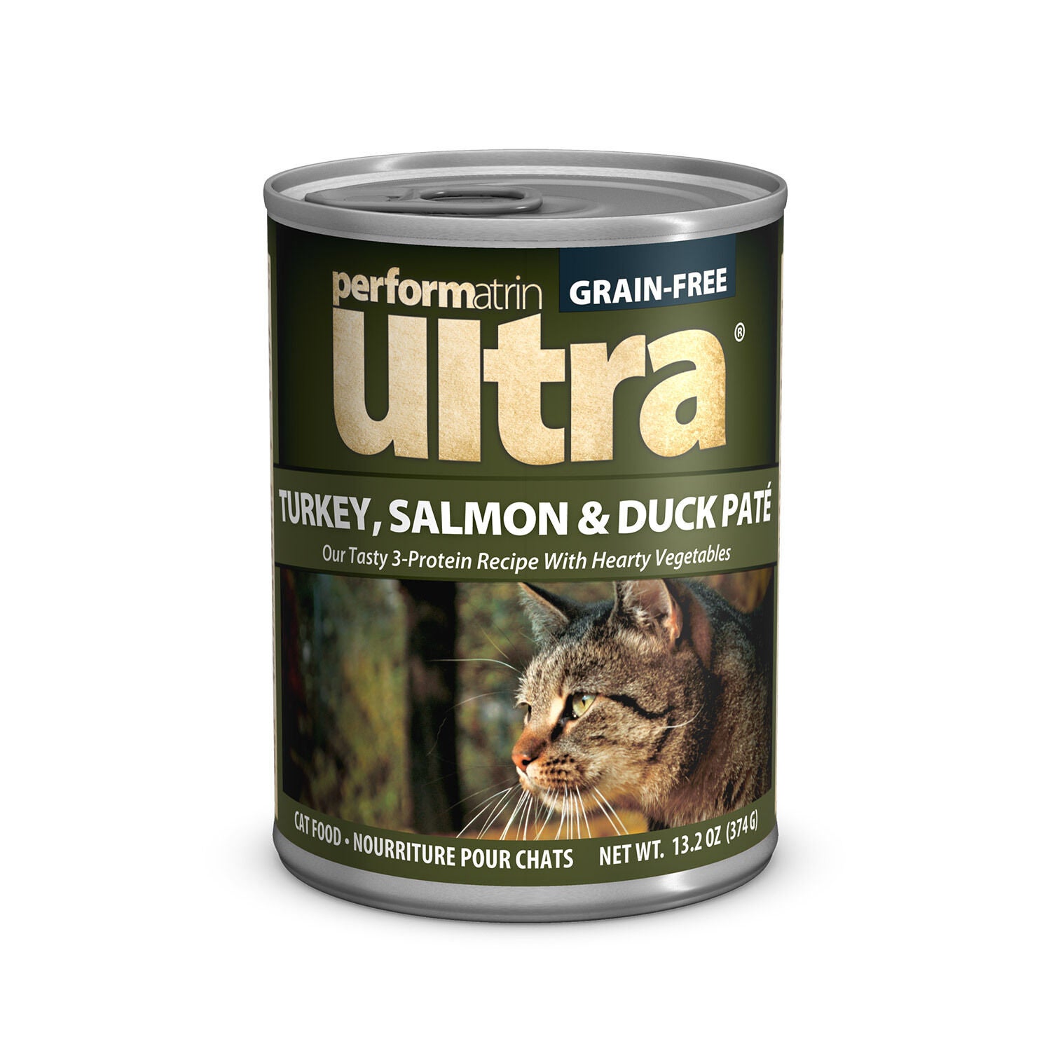 Performatrin Ultra Grain Free Turkey Salmon Duck Pate Wet Cat Food 13.2 oz 12