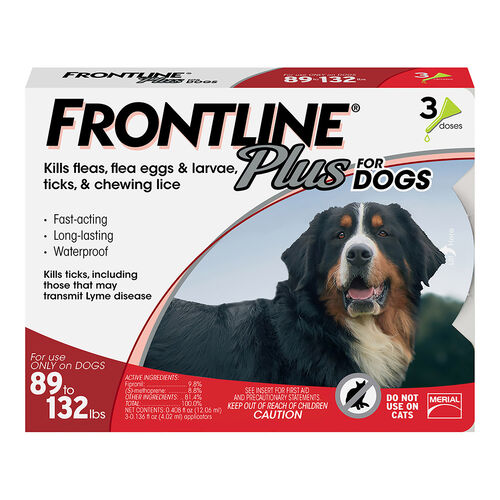 Frontline Plus Flea & Tick Treatment For Dogs 89 132lbs