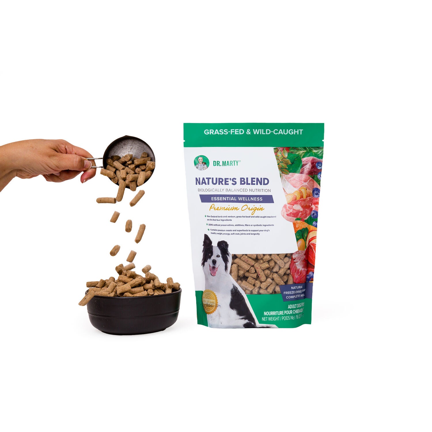 Dr. Marty Nature's Blend Premium Origin Freeze-Dried Raw Dog Food, 80-Oz