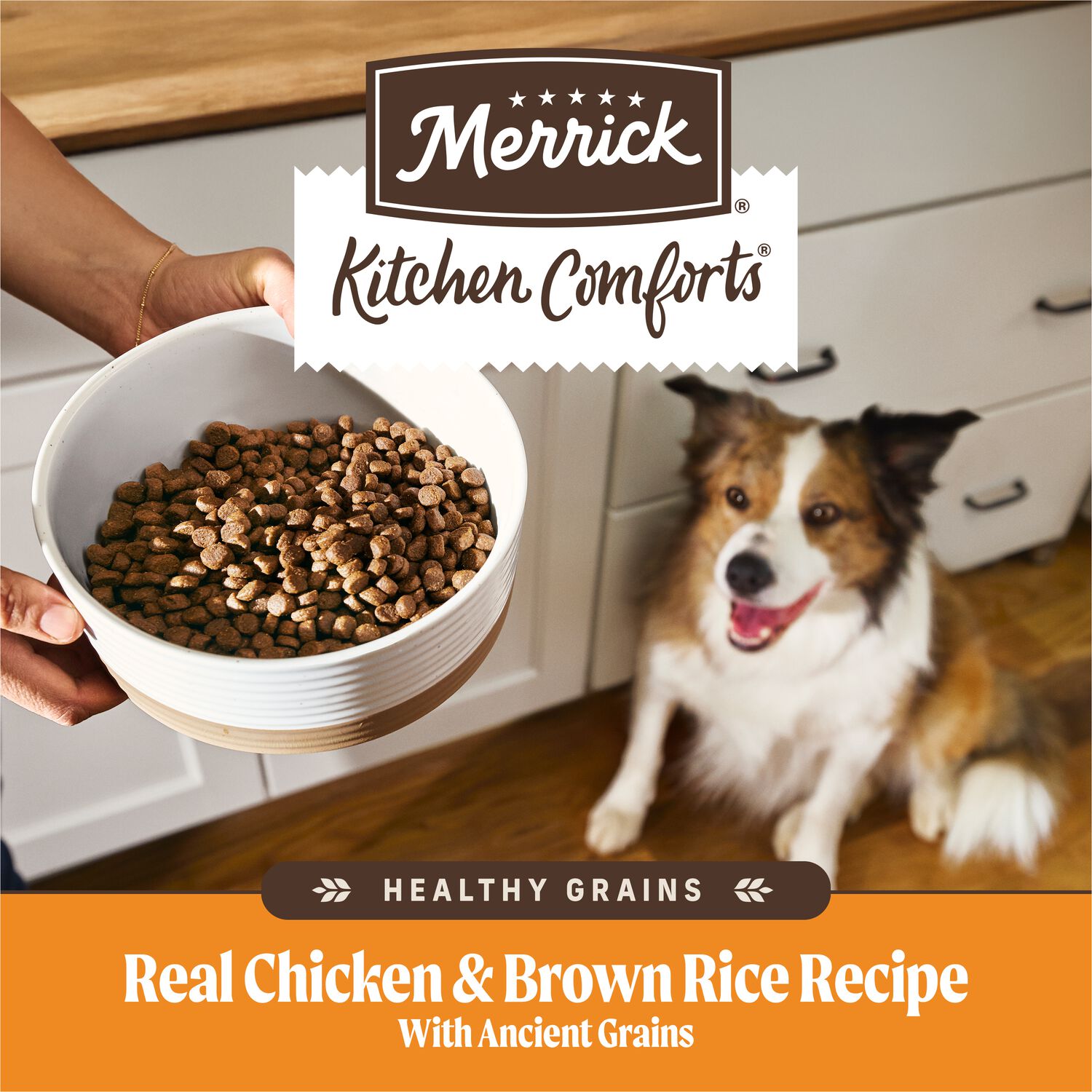 Merrick Kitchen Comforts Premium Adult Dry Dog Food With Ancient Grains,  Real Chicken And Brown Rice Recipe, 22-Lb Bag