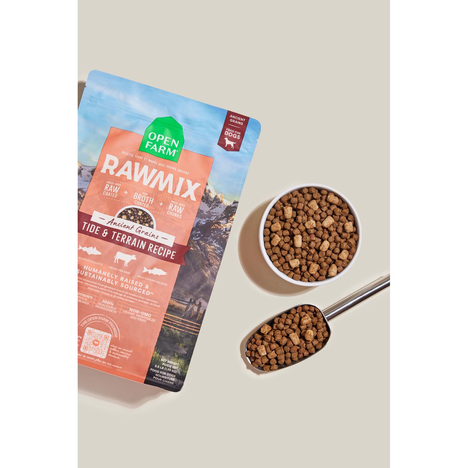 Open Farm Rawmix Tide & Terrain Ancient Grains Dry Dog Food, 20Lb