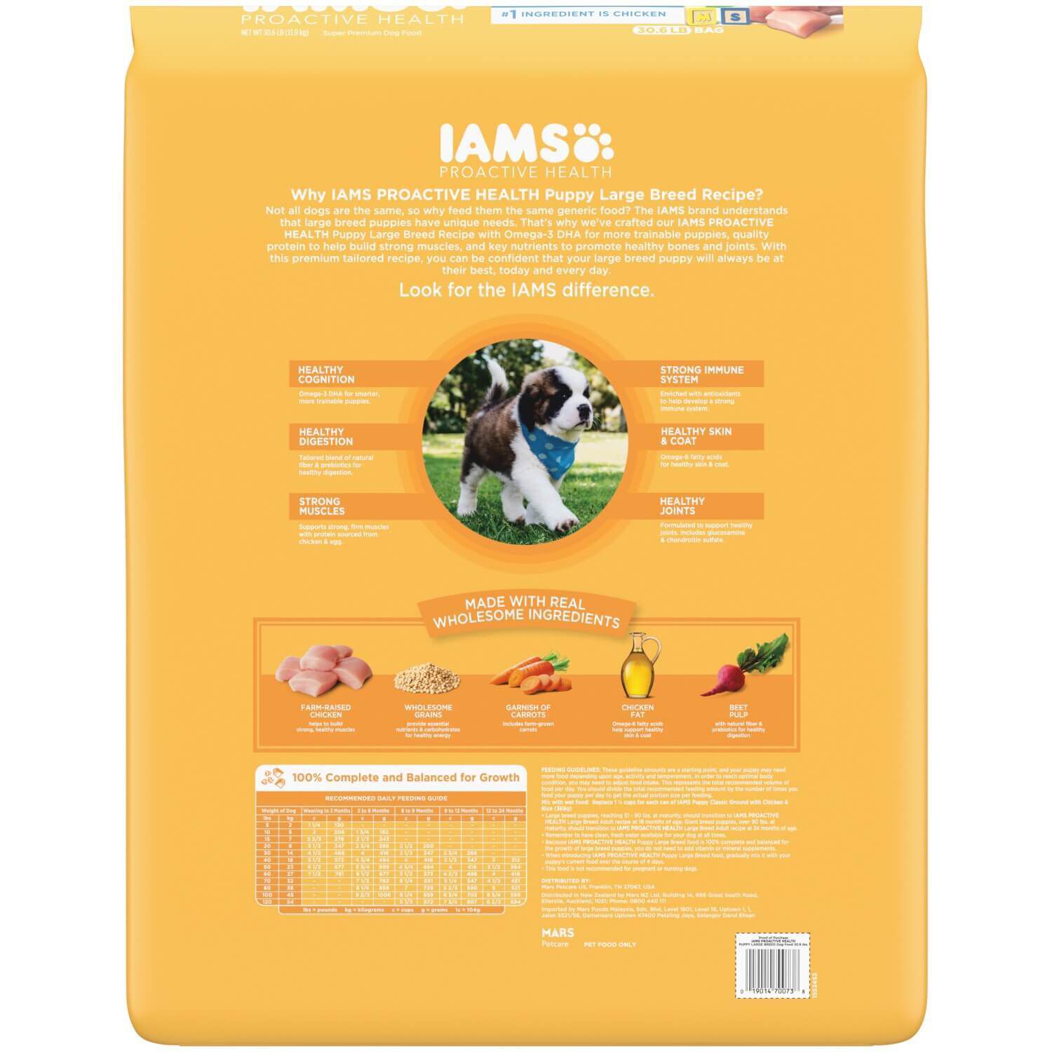 Iams Smart Puppy Large Breed With Real Chicken Dry Dog Food Pet