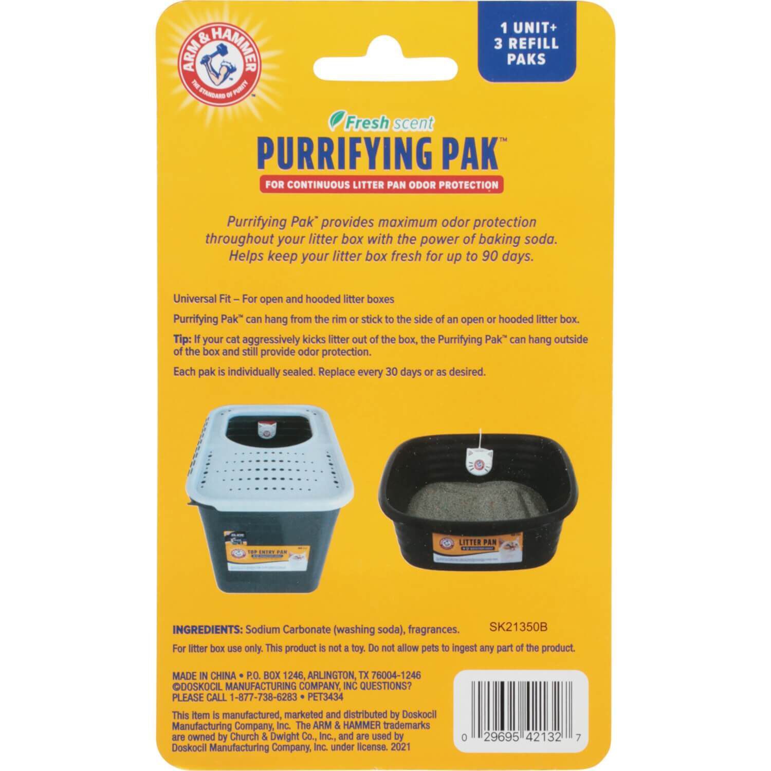 Arm Hammer Fresh Scent Purrifying Pack Cat Litter Box Deodorizer