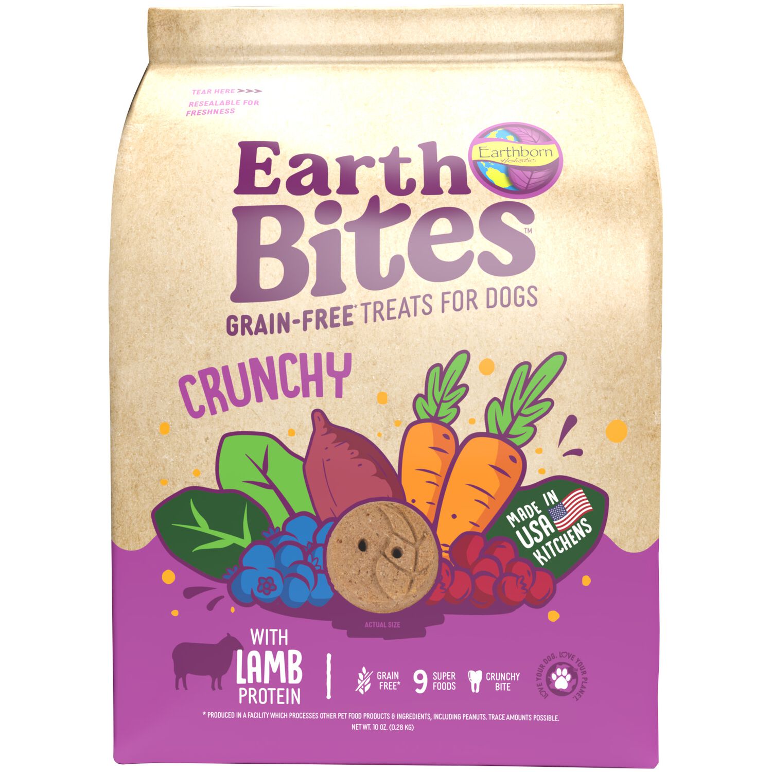 Earthborn Holistic Earthbites Lamb Grain-Free Crunchy Dog Treats