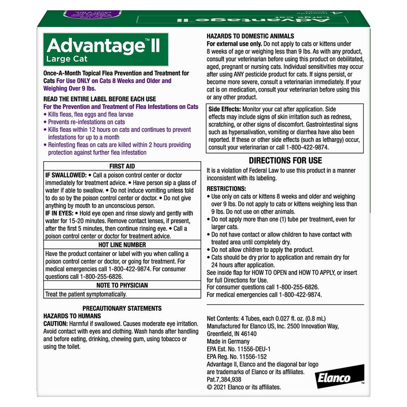 Advantage Ii Flea Treatment For Cats, Over 9 Lbs image number 2