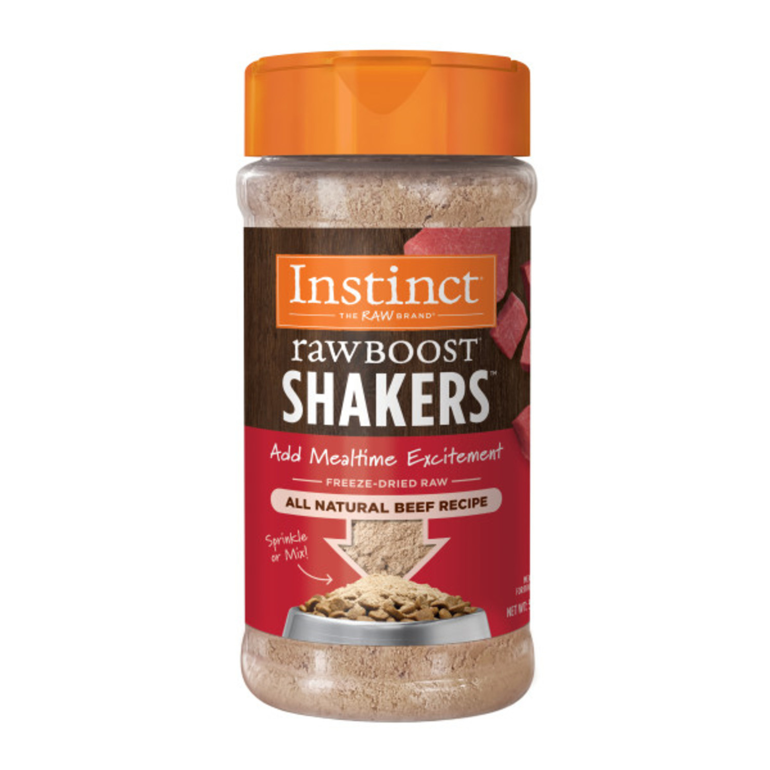 Instinct Raw Boost Shakers Freeze-Dried Beef Dog Food Topper, 5.5Oz