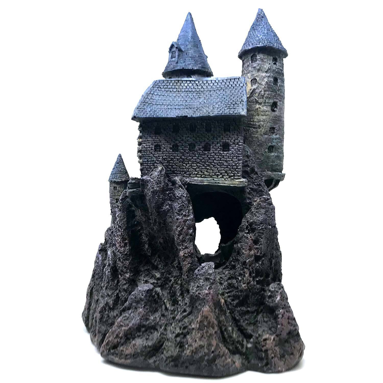 Penn-Plax Age-Of-Magic Wizards Castle Fresh & Salt Water Safe Aquarium Decoration &ndash; Extra Large