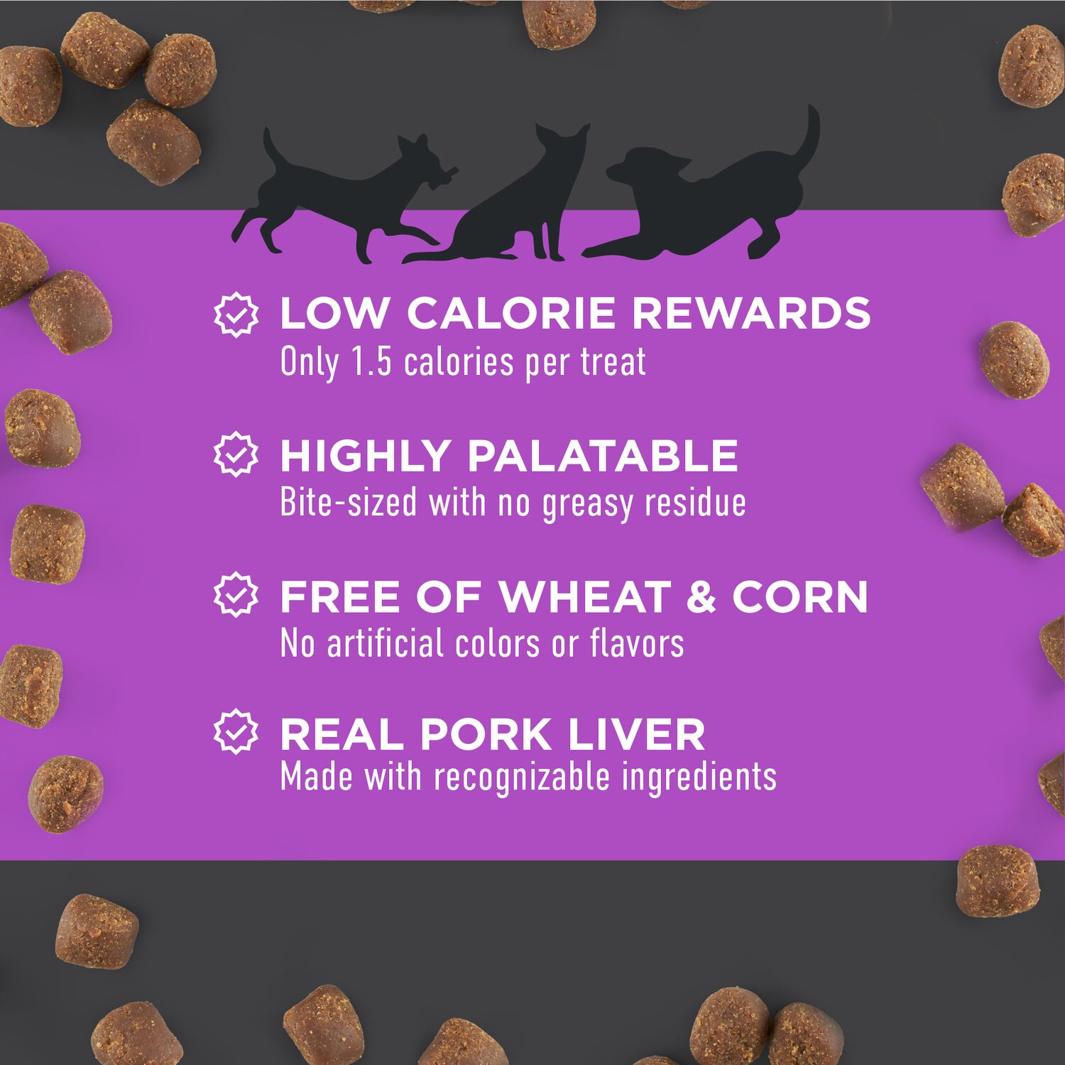 Tricky Trainers Mini Soft & Chewy Training Bites Dog Treats, Liver, 5-Oz