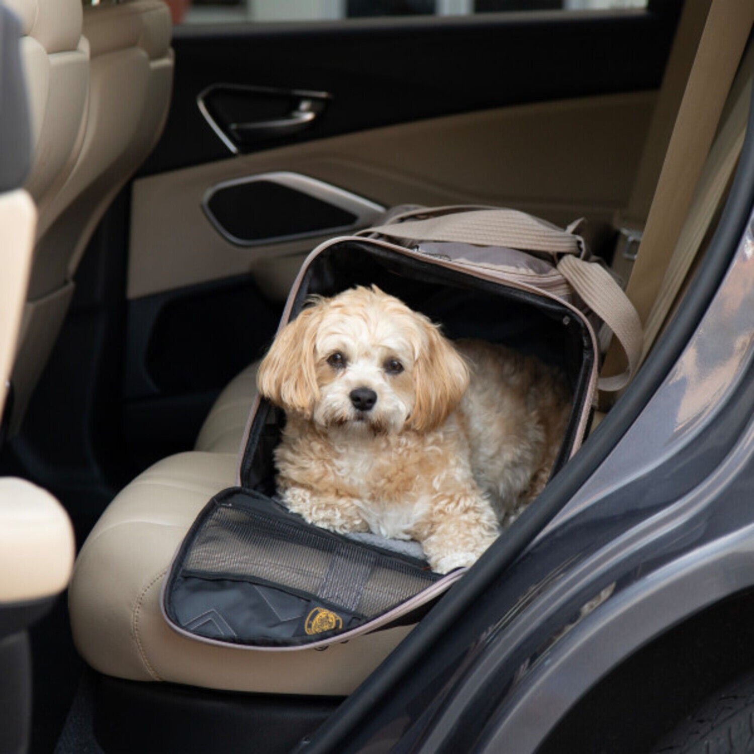 Sherpa Deluxe Airline Approved Soft Sided Dog & Cat Carrier, Driftwood Gray, Large