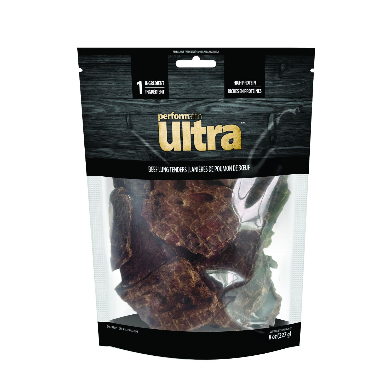 Performatrin Ultra&nbsp;Beef Lung Tenders Air-Dried Natural Dog Treats, 8-Oz Bag