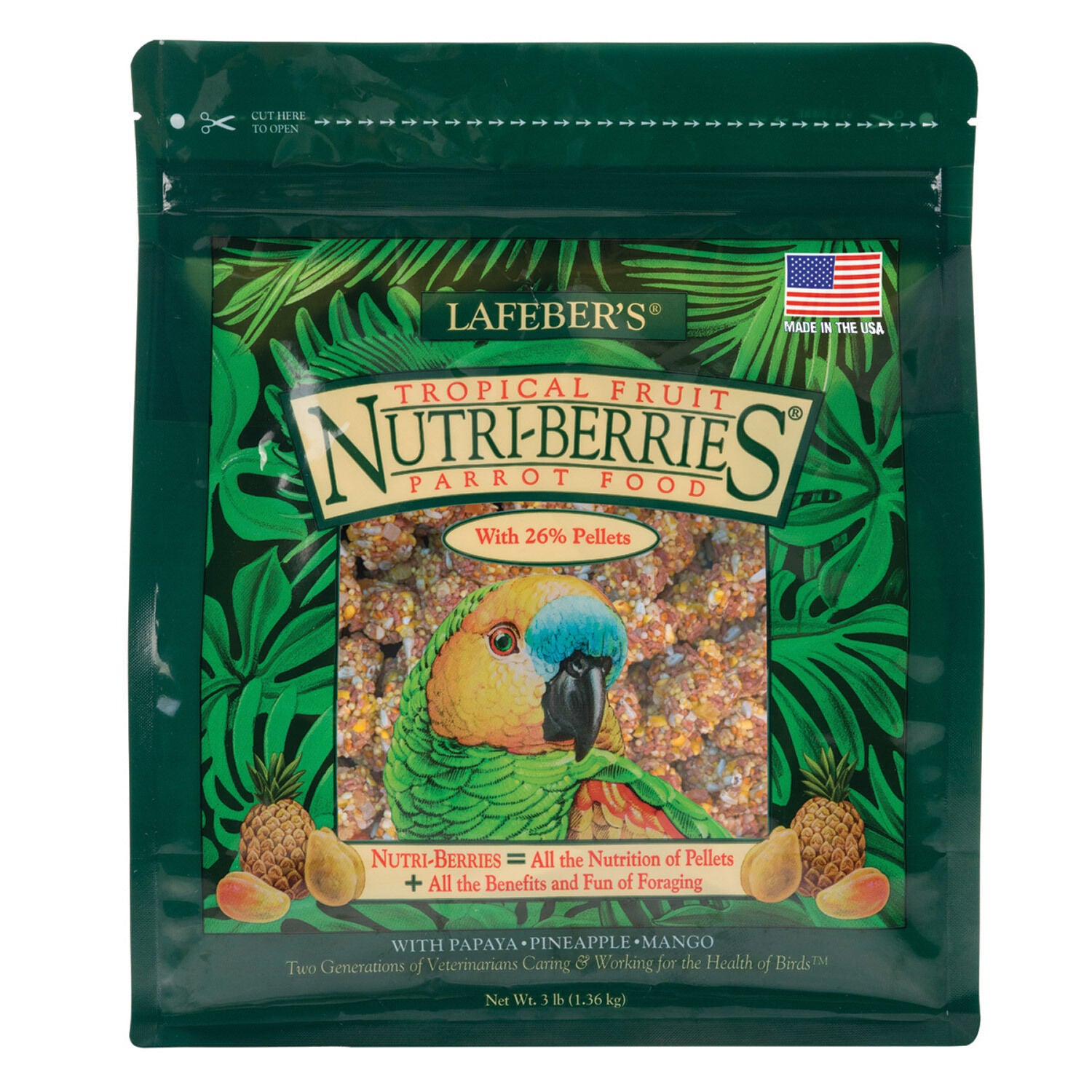 Lafeber Tropical Fruit Nutri-Berries For Parrots Bird Food