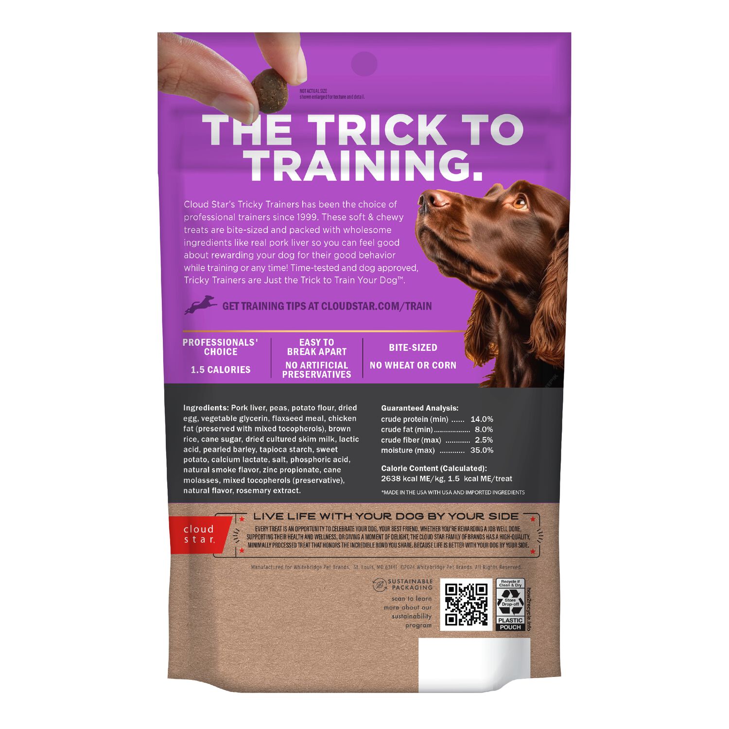 Tricky Trainers Mini Soft & Chewy Training Bites Dog Treats, Liver, 5-Oz