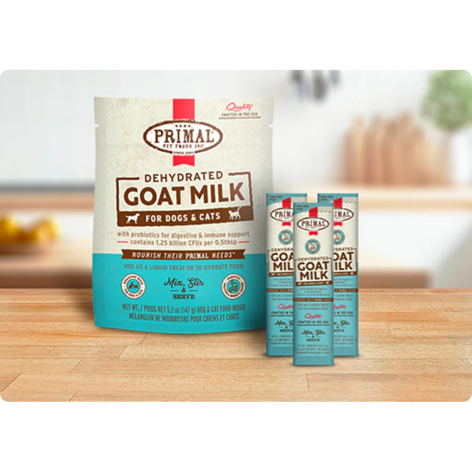 Primal Dehydrated Goat Milk Dog & Cat Food Topper, 5.2-Oz