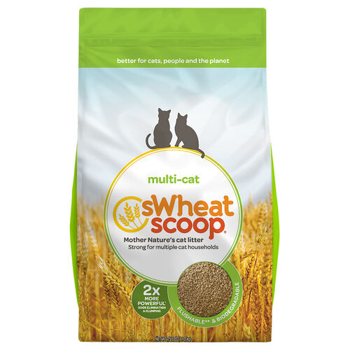 Multi Cat Unscented Natural Clumping Wheat Litter