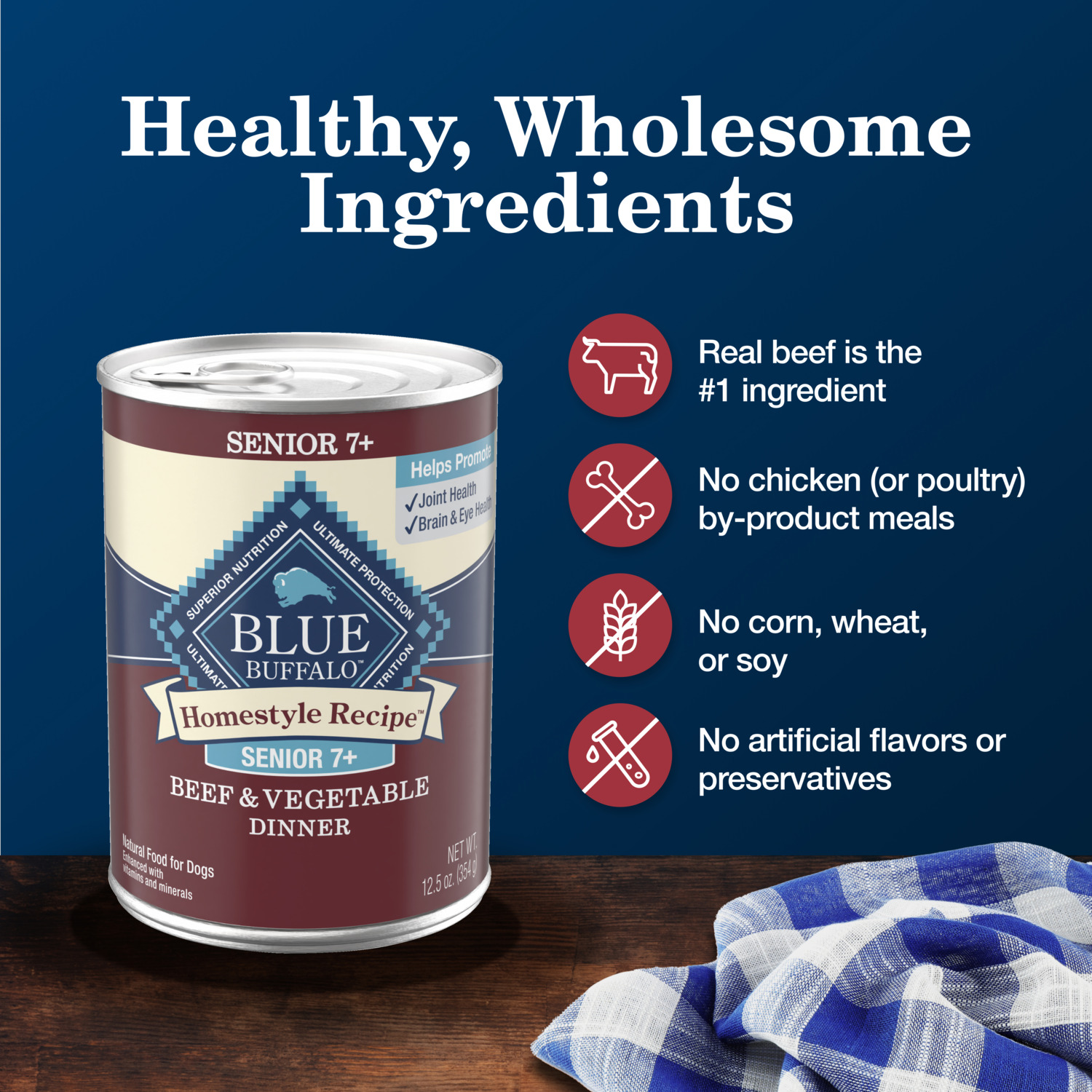 Blue Buffalo Homestyle Recipe Chicken Dinner With Garden Vegetables Senior Wet Dog Food, 12.5-Oz Pack Of 12
