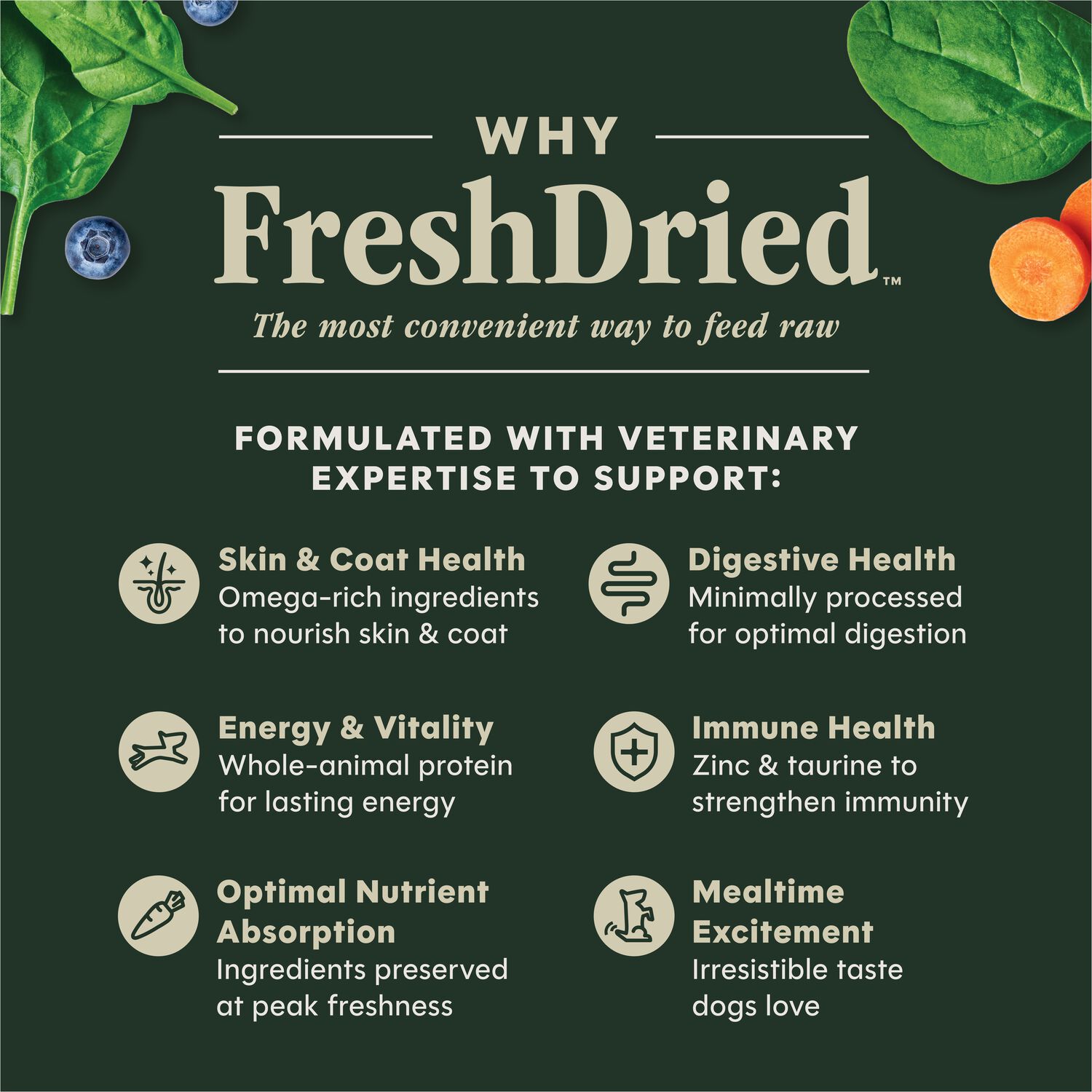 Instinct Freshdried Meal Blends Freeze-Dried Raw Dog Food, Chicken & Supergreens Blend, 23-Oz Bag