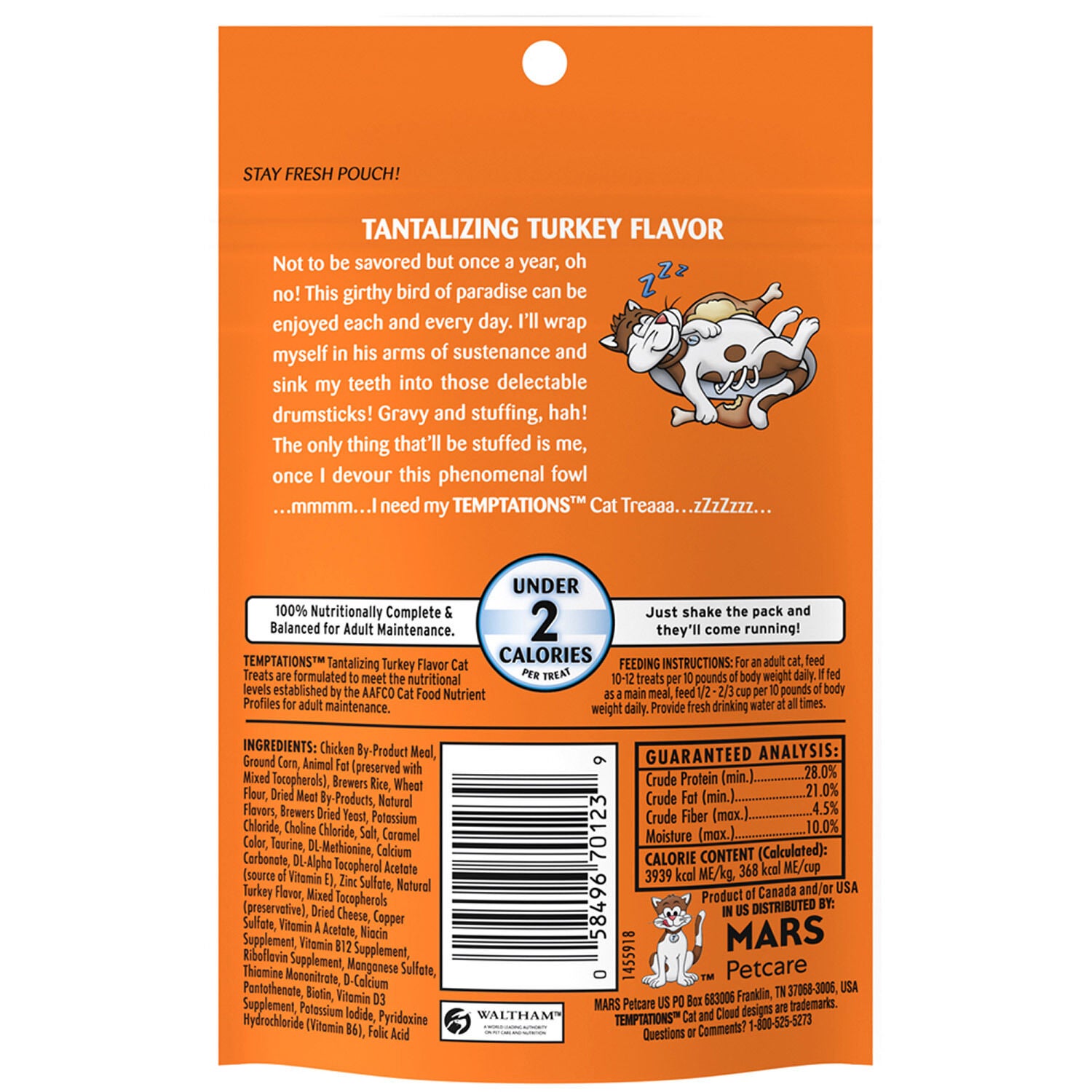 Temptations Tantalizing Turkey Flavour Cat Treat
