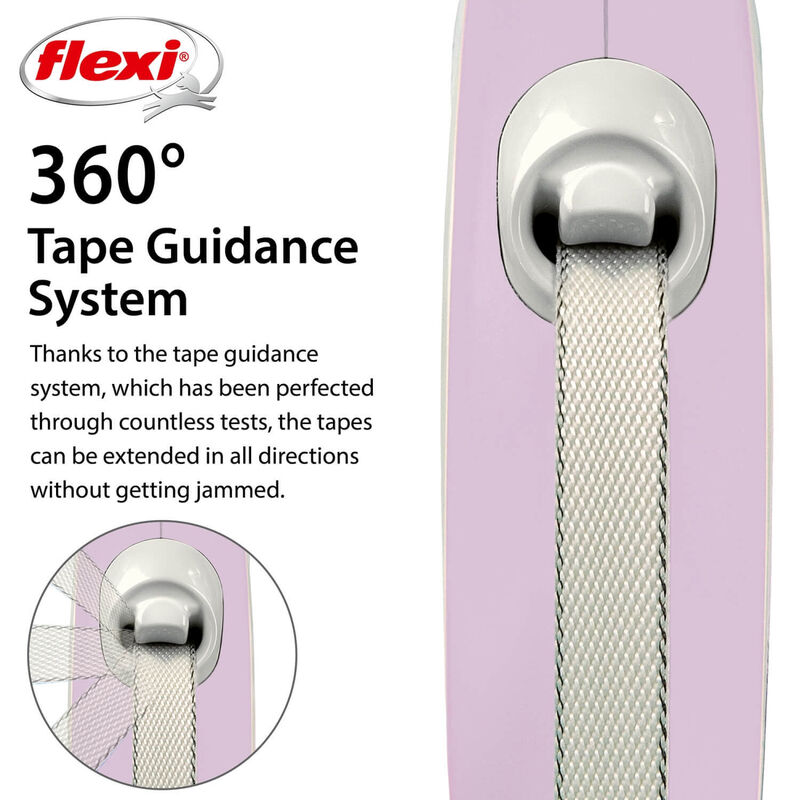 Flexi Comfort Retractable Tape Dog  Leash, Pink, 16'