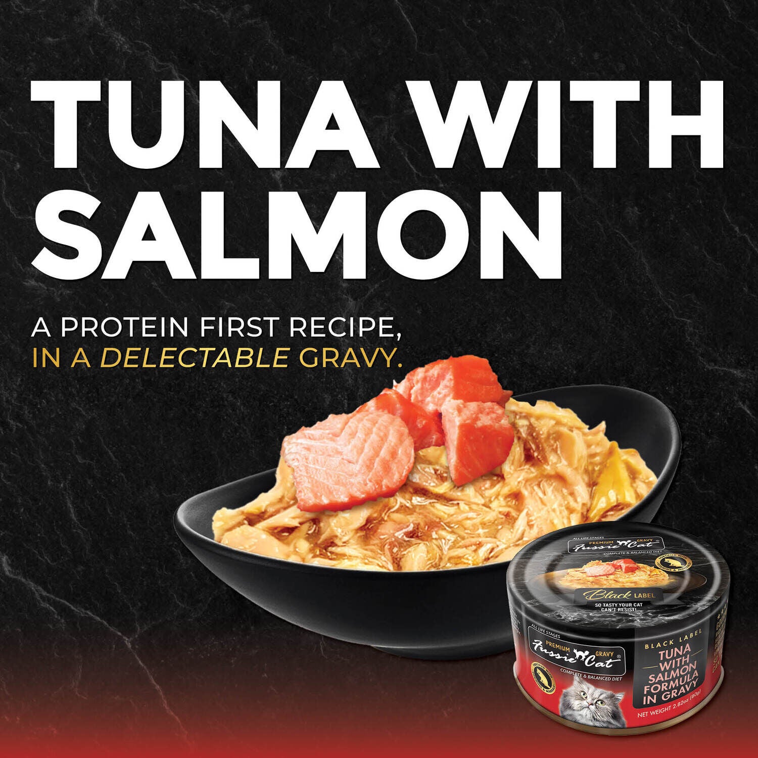 Fussie Cat Premium Wet Cat Food, Tuna With Salmon In Gravy - 2.82 Oz