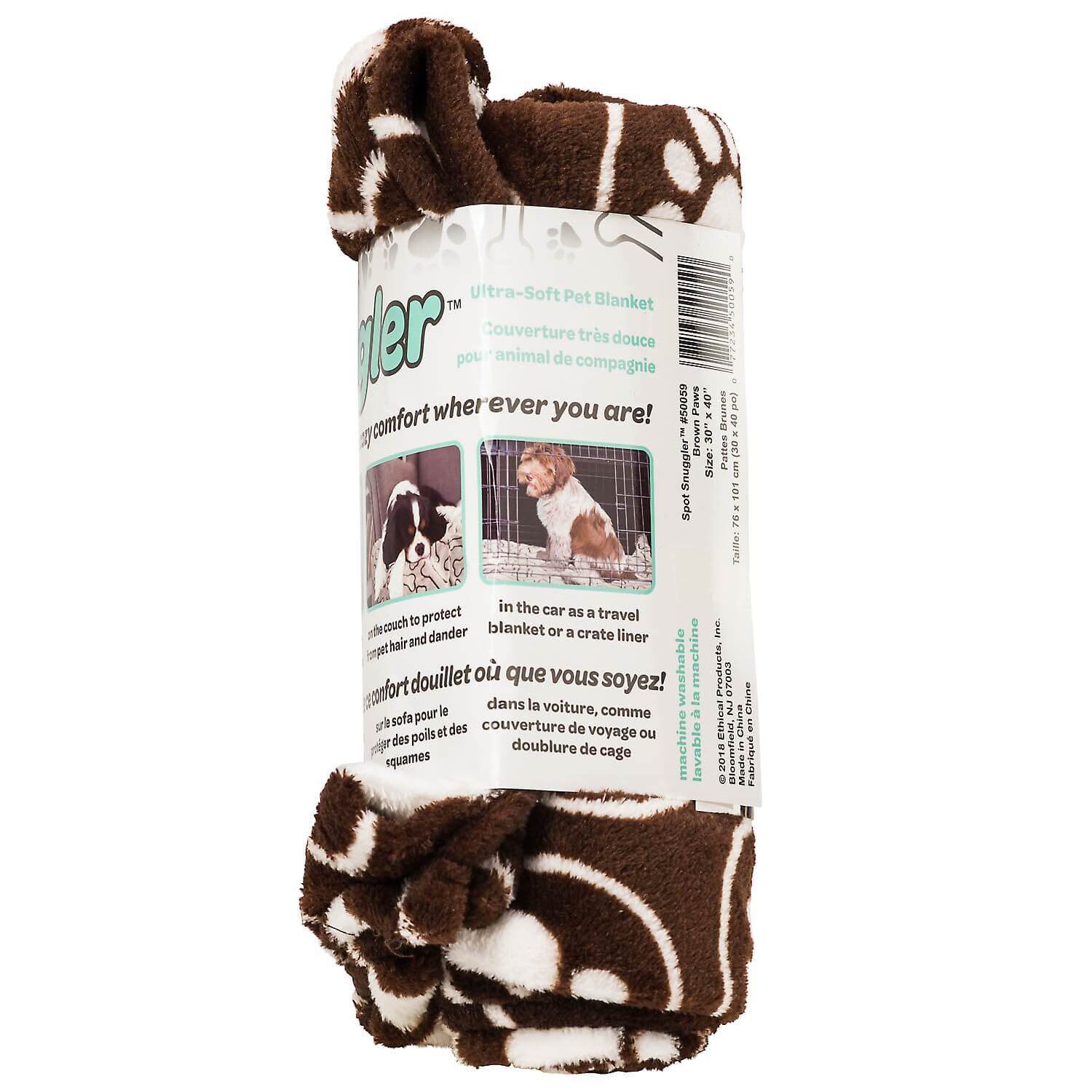Spot Paws Circle Dog Blanket Chocolate Color, 40X60"