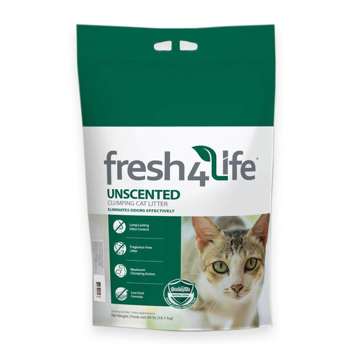 Fresh 4 Life Unscented Clumping Cat Litter