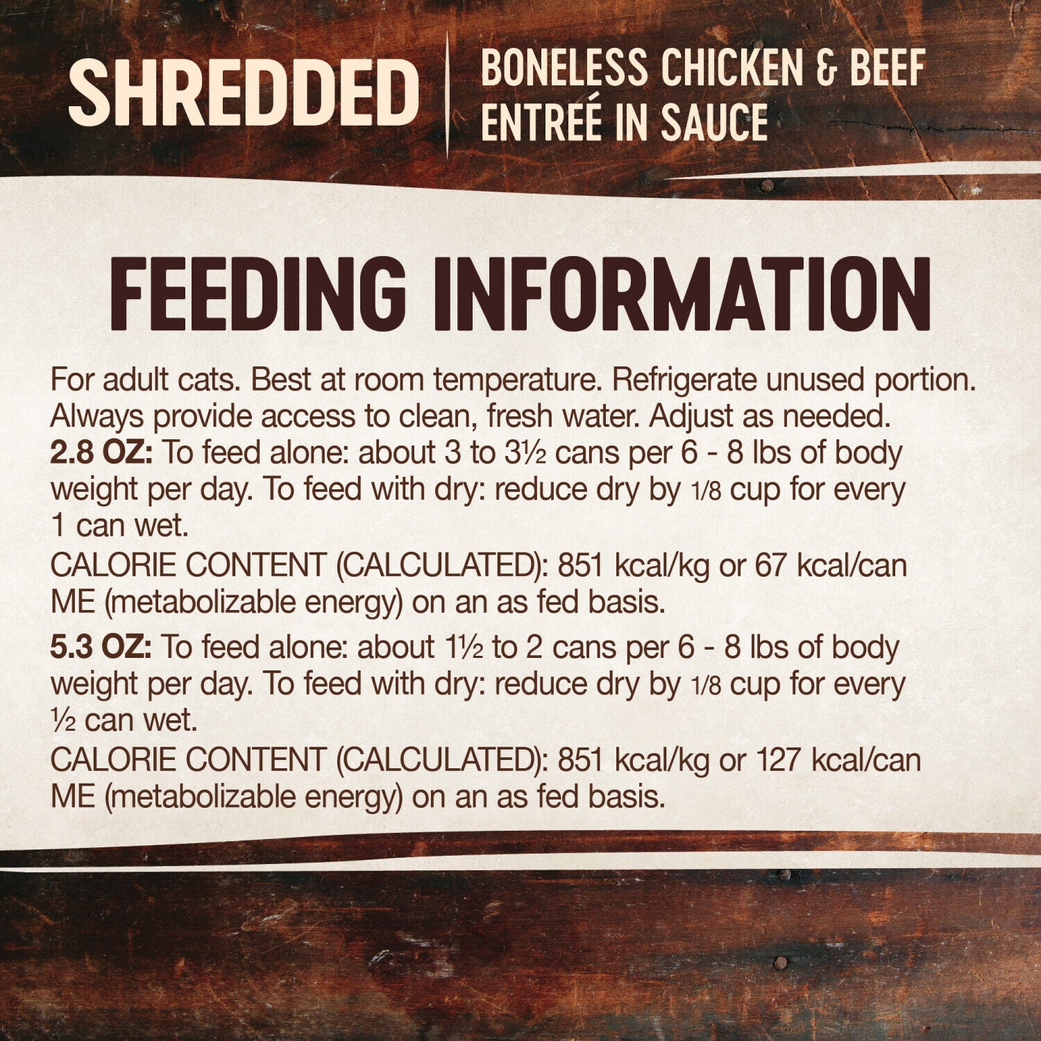 Wellness Core Signature Selects Shredded Adult Wet Cat Food Grain-Free Chicken & Beef Entree, Natural, Protein-Rich, 5.3 Ounce