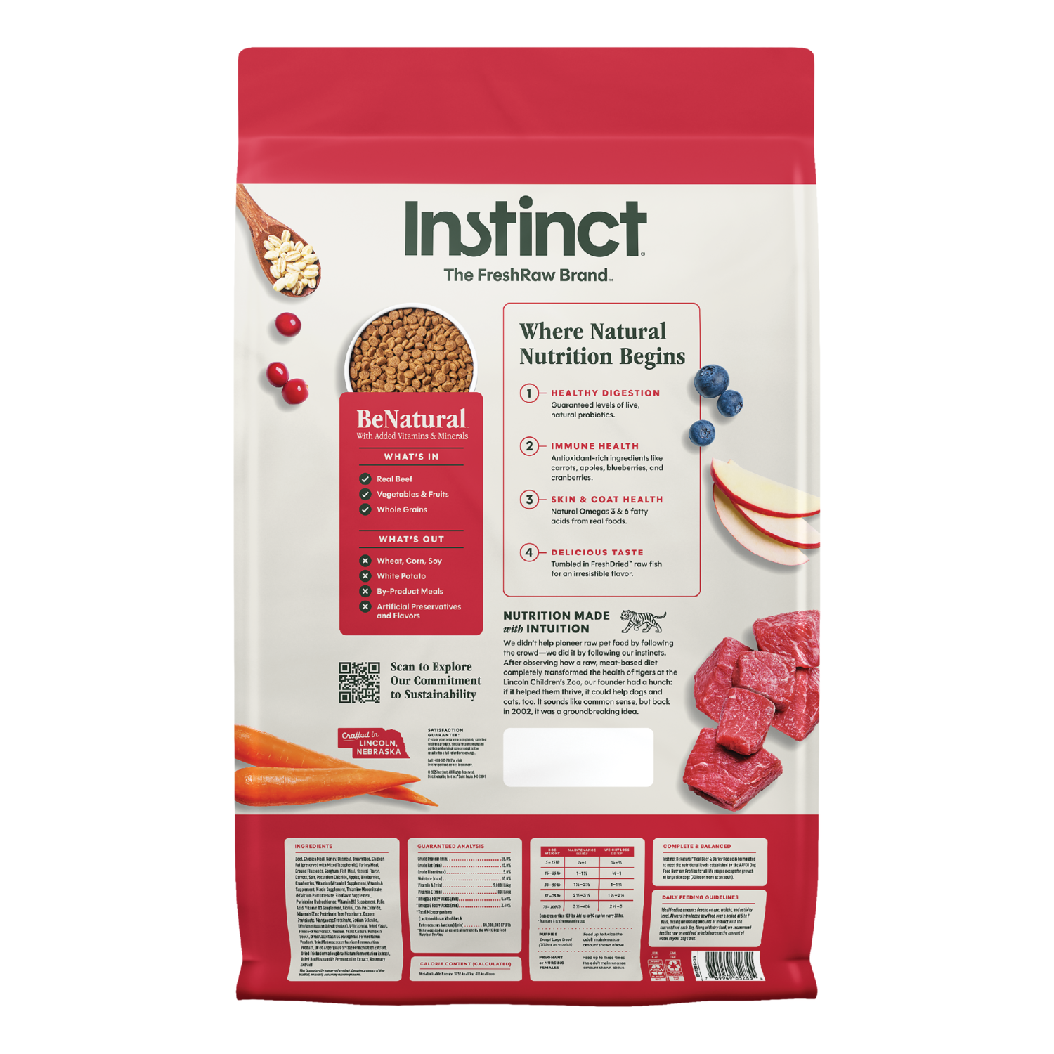 Instinct Be Natural Beef & Barley Recipe Dry Dog Food, 25-Lb Bag