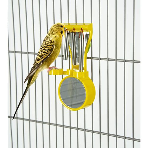 Featherland Paradise Cage Mount Drum And Chime Bird Toy