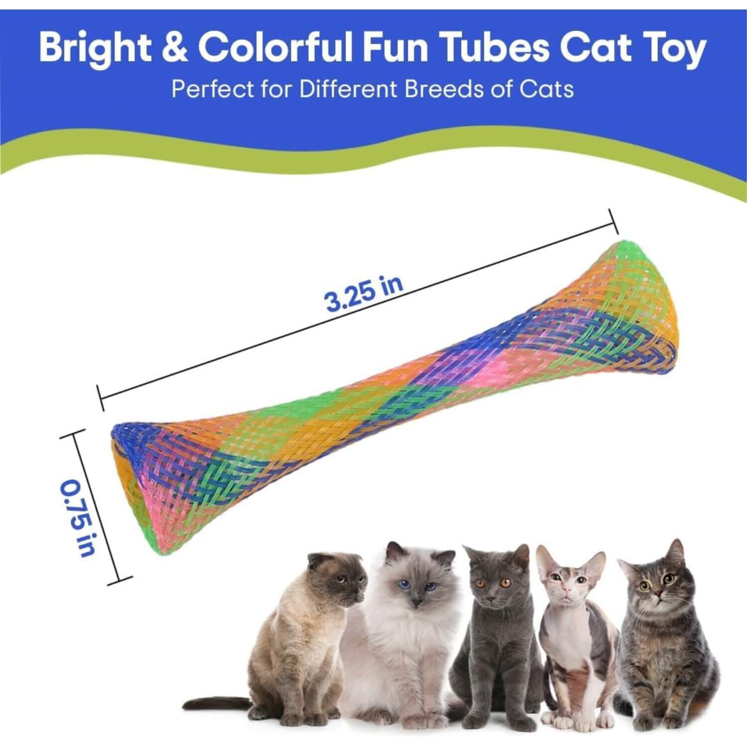 Spot Kitty Fun Tubes Cat Toy, Assorted Colors